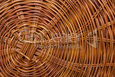 Plaited bottom of the basket