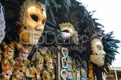 Masquerade Venetian masks on sale in Venice, Italy