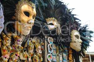 Masquerade Venetian masks on sale in Venice, Italy