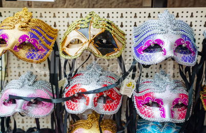 Masquerade Venetian masks  on sale in Venice, Italy
