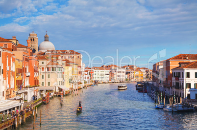 Overview of Grand Canal in Venice, Italy