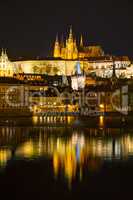 Overview of Prague in night
