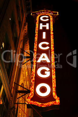 Chicago theather neon sign