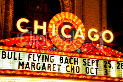 Chicago theather neon sign