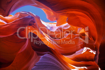 Lower Antelope Canyon view near Page, Arizona