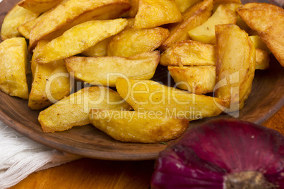 Potatoes fried in lard