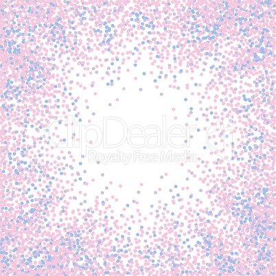 Confetti slapstick explosion. Rose quarts and serenity colors. Vector illustration.