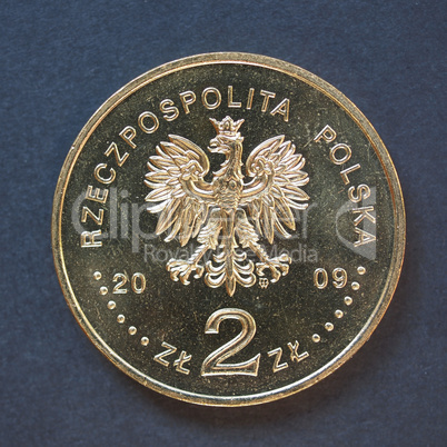 Polish 2 zloti coin
