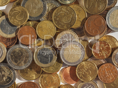 Euro coins background