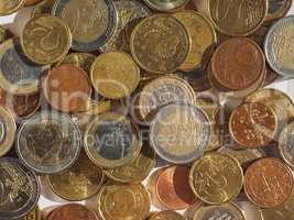 Euro coins background