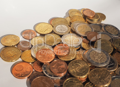 Euro coins background