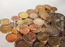 Euro coins background