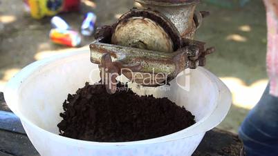 grinding cocoa as formerly