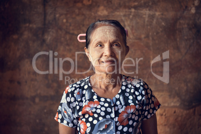 Myanmar old woman