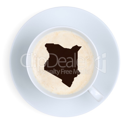 Kaffee in Tasse aus Kenia Karte Kaffeetasse