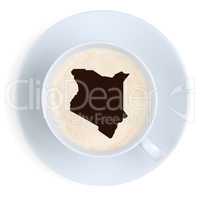 Kaffee in Tasse aus Kenia Karte Kaffeetasse