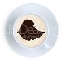 Kaffee in Tasse aus Äthiopien Karte Kaffeetasse