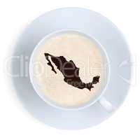 Kaffee in Tasse aus Mexiko Karte Kaffeetasse