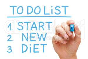 Start New Diet To Do List