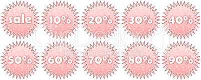 Set of winter sale icons