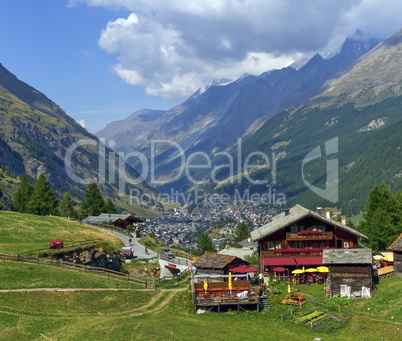 View on Zermatt village