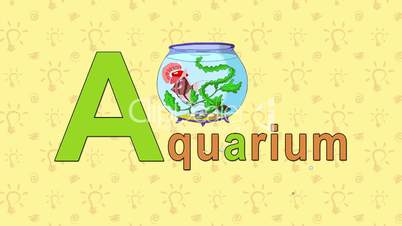 Aquarium. English ZOO Alphabet - letter A