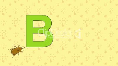 Beetle. English ZOO Alphabet - letter B