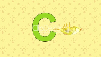 Canary. English ZOO Alphabet - letter C