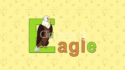 Eagle. English ZOO Alphabet - letter E