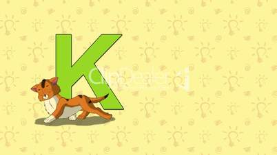 Kitten. English ZOO Alphabet - letter K