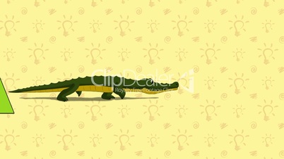 Alligator. English ZOO Alphabet - letter A