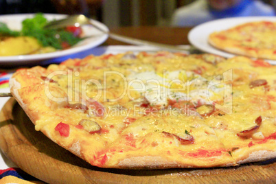 pizza tasty and appetizing