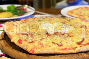 pizza tasty and appetizing