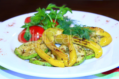 dish for vegetarians vegetables grilled