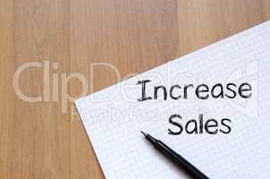 Increase sales write on notebook