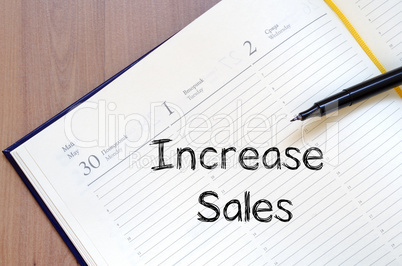 Increase sales write on notebook