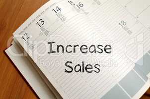 Increase sales write on notebook