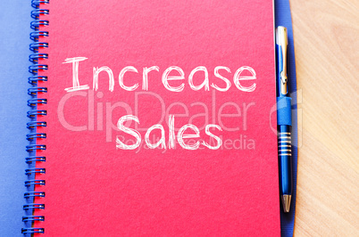 Increase sales write on notebook