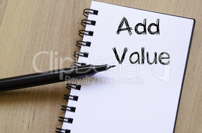 Add value write on notebook