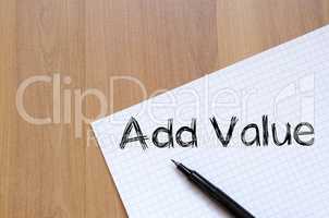 Add value write on notebook