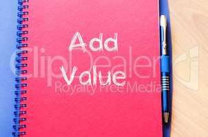 Add value write on notebook