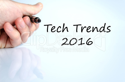 Tech trends 2016 text concept