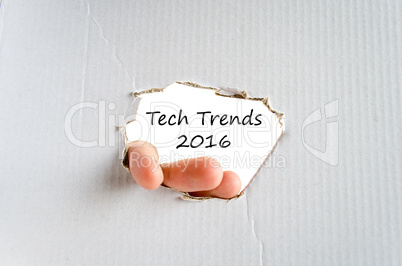 Tech trends 2016 text concept