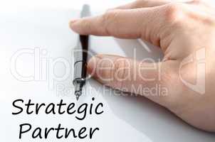 Strategic partner text concept