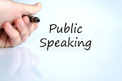 Public speaking text concept