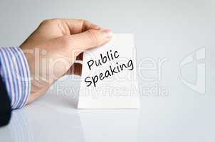 Public speaking text concept