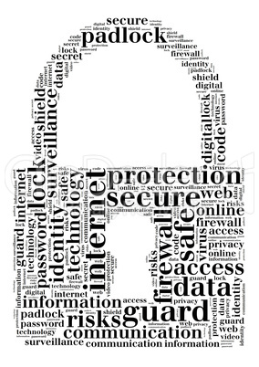 Security word cloud  illustration concept