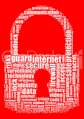 Security word cloud  illustration concept