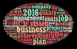 2016 goals word cloud concept