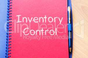 Inventory control write on notebook